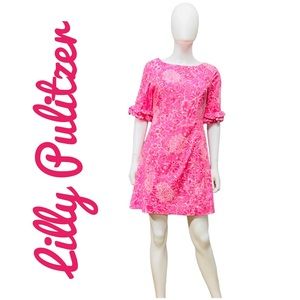 Lilly Pulitzer Fiesta Dress in Pink Ribbon Nina Pina